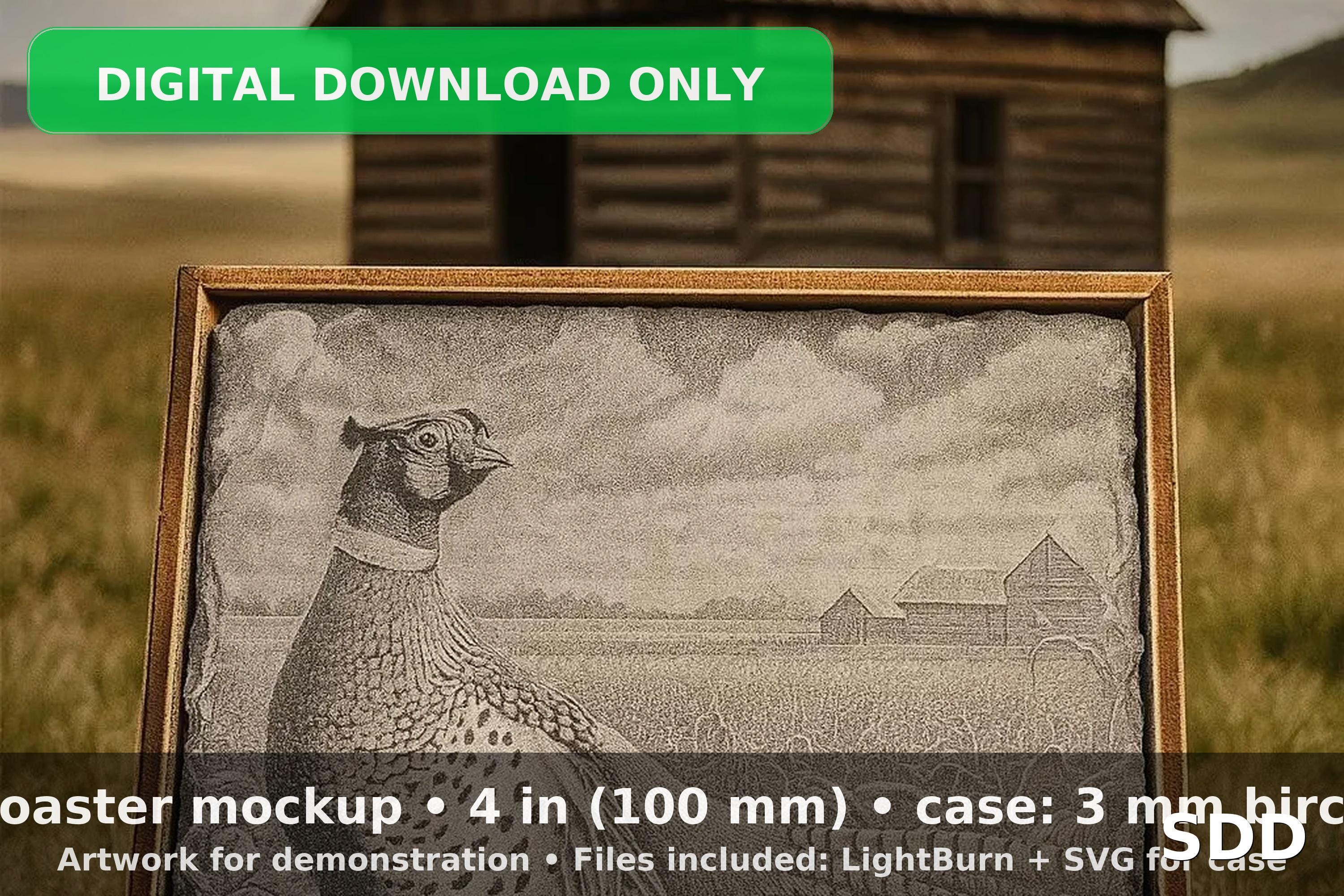 Game Bird Coaster Laser Files – Rustic Cabin Decor (SVG)